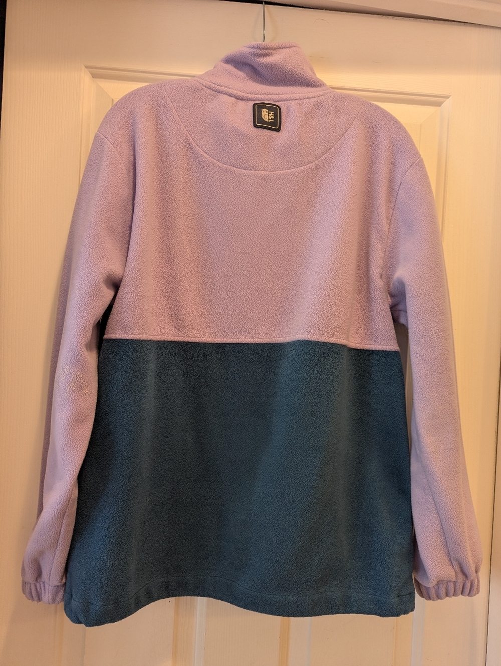 Harper & Lewis Womens Fleece Pullover Lavender Purple Teal Colorblock Med NWOT - Picture 3 of 8